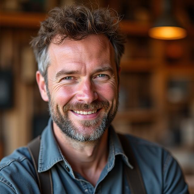 Portrett av Bjørn Fjord, møbelsnekker